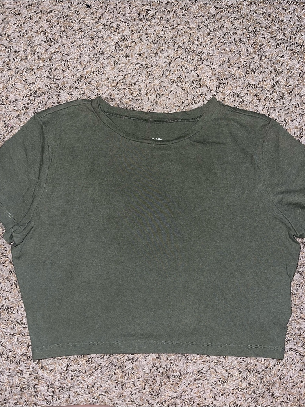 Olive Green Women's Crop Tee